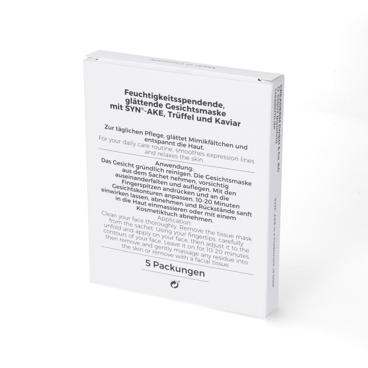 Creaderm Face Mask Skin Firming