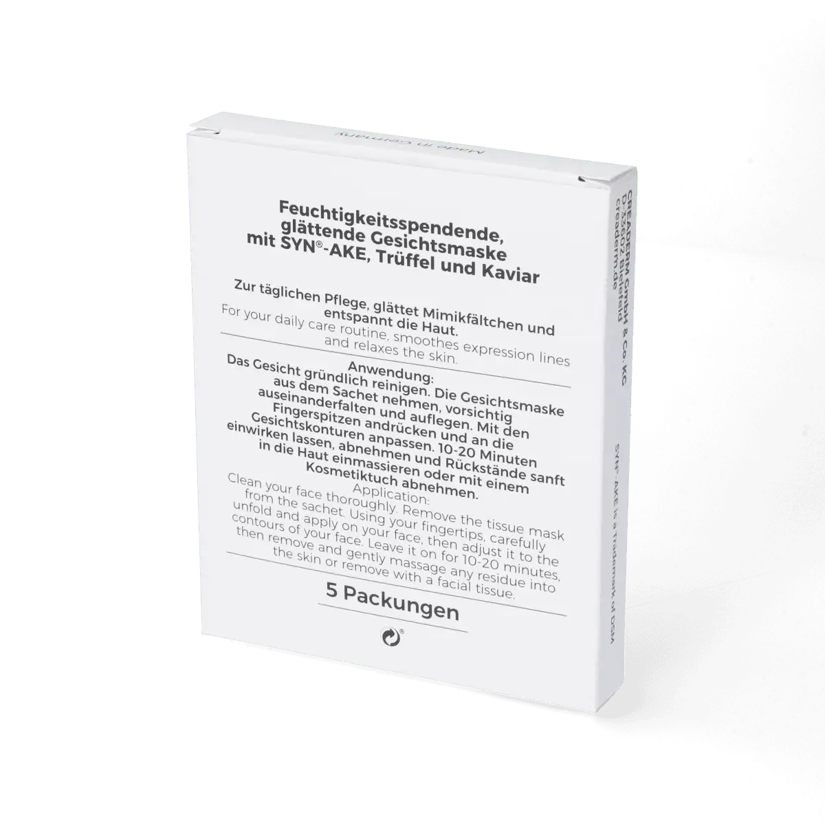 Creaderm Gesichtsmaske Hautstraffung